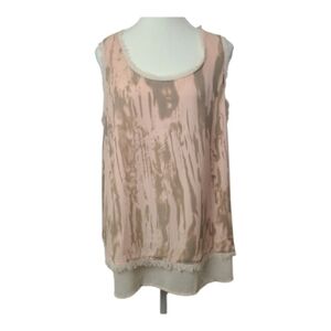 Rudsak mixed media sleeveless blouse, sz L (PTP 21")